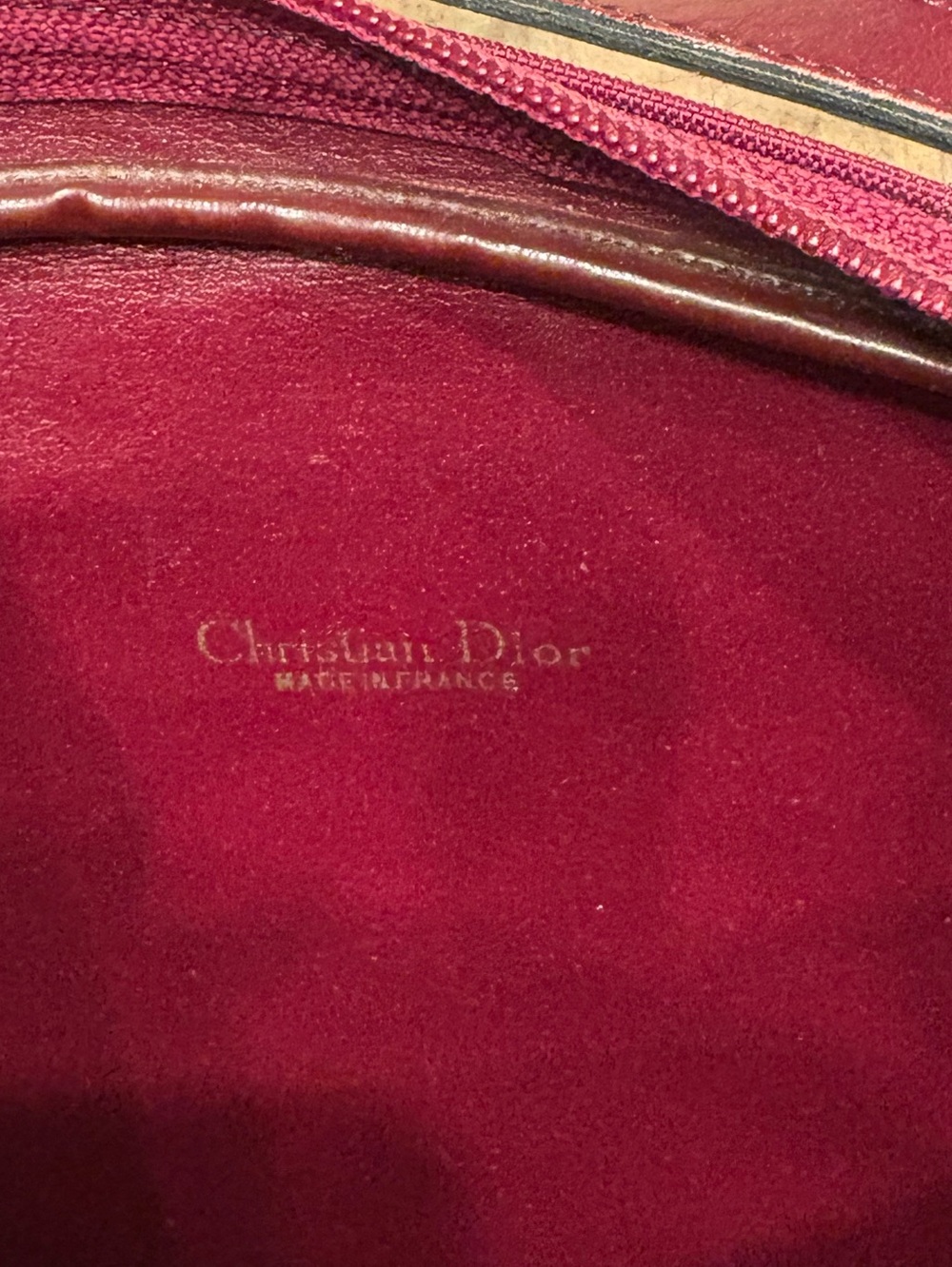❤️Dior - Vintage Burgundy Monogram Canvas Crossbody CD Logo Trotter Style - Picture 8 of 12